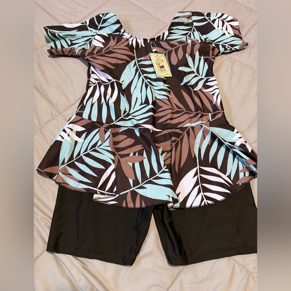 Knaspor One Piece Swim Dress Modest Swimsuit Size 14-16 - Picture 6 of 12